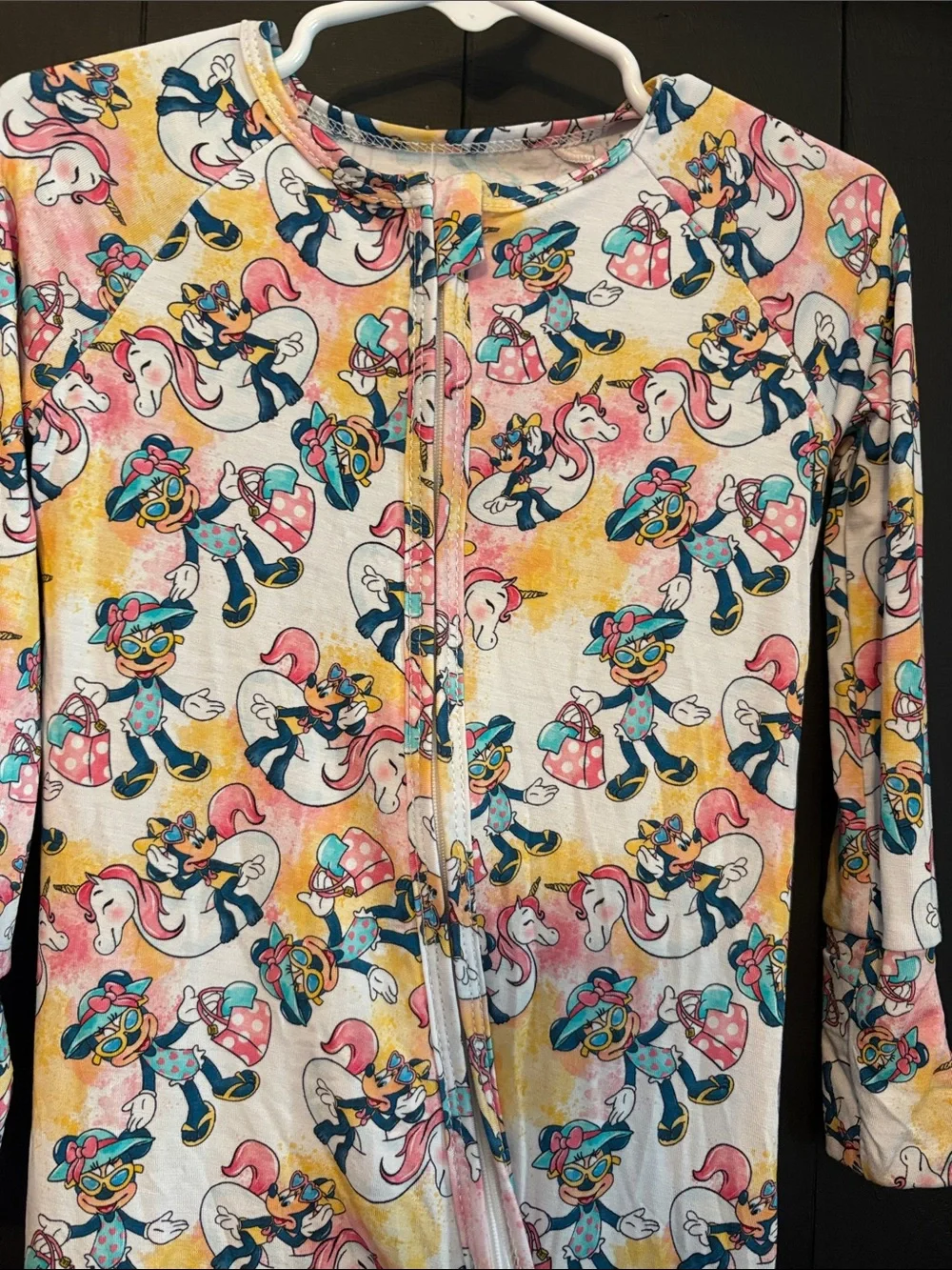 BAMBOO Multicolor Unicorn & Minnie Mouse Zippie